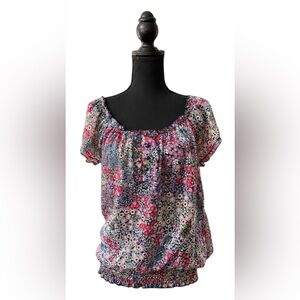 Pretty Good Floral Women's Top - Pink and Black